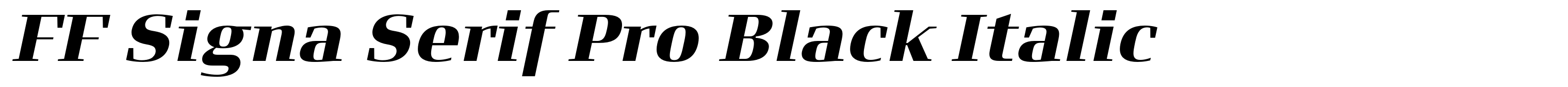 FF Signa Serif Pro Black Italic